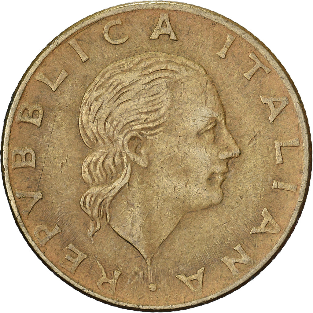 Italy, 200 Lire, 1981, Rome, Aluminum-Bronze, VF(30-35), KM:105