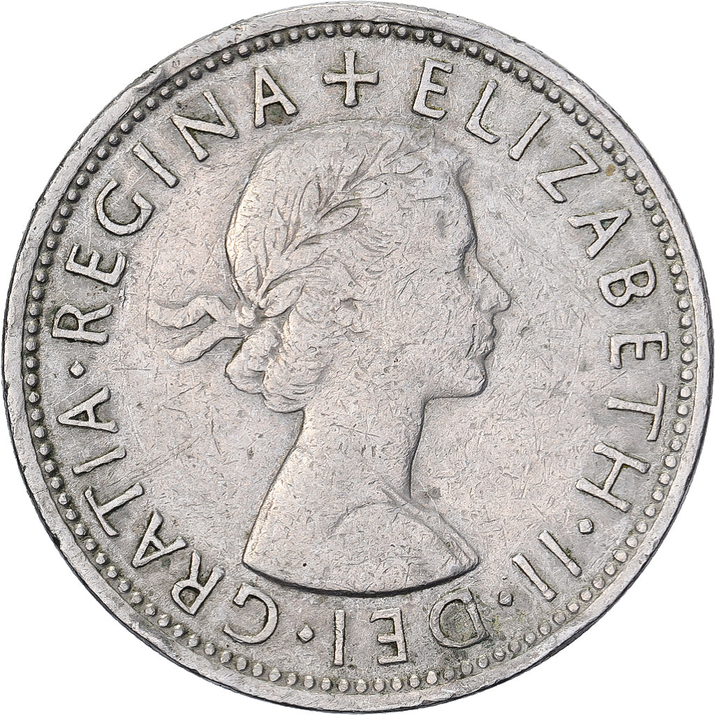 Wielka Brytania, Elizabeth II, 2 Shillings, 1965, Miedź-Nikiel, VF(30-35)
