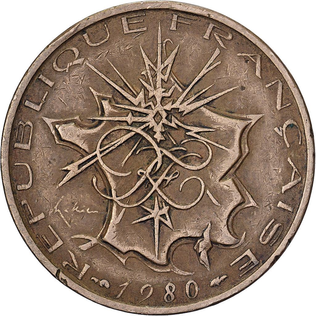 France, 10 Francs, Mathieu, 1980, Tranche A, Nickel-brass, EF(40-45)