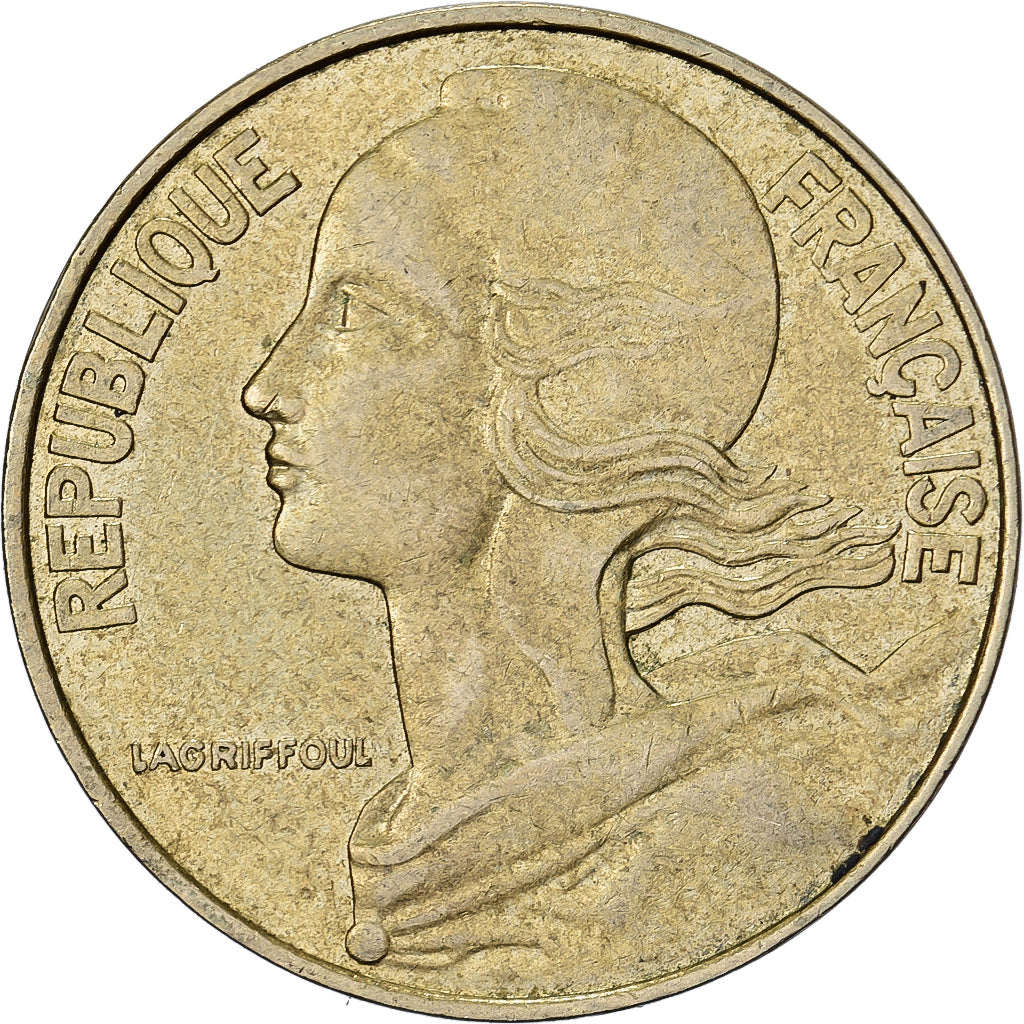 Frankreich, 20 Centimes, Marianne, 1985, Paris, Aluminum-Bronze, SS+