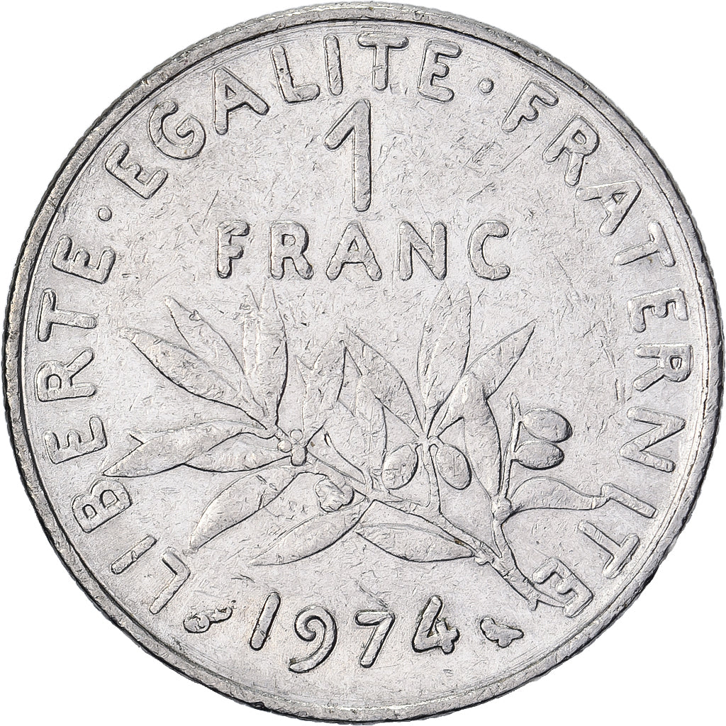 Francia, Franc, Semeuse, 1974, Paris, Nichel, BB, Gadoury:429, KM:931.1