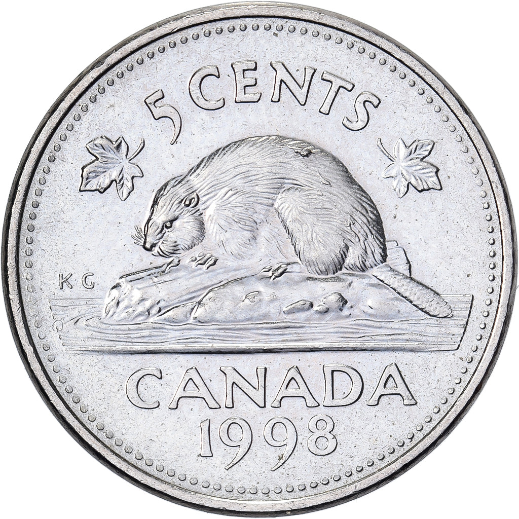 Canada, Elizabeth II, 5 Cents, 1998, Royal Canadian Mint, Cupro-nikkel, ZF