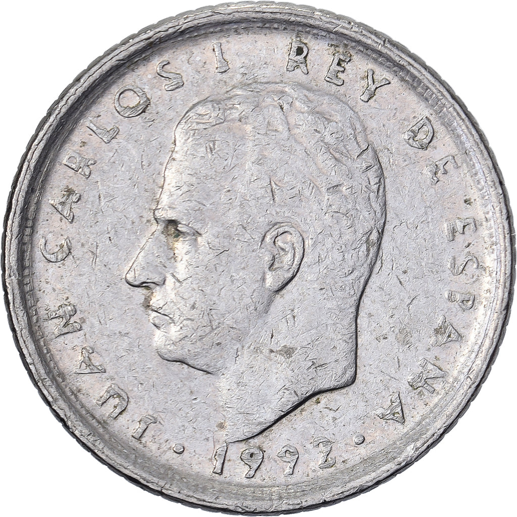 Spanien, Juan Carlos I, 10 Pesetas, 1992, Kupfer-Nickel, S+, KM:903