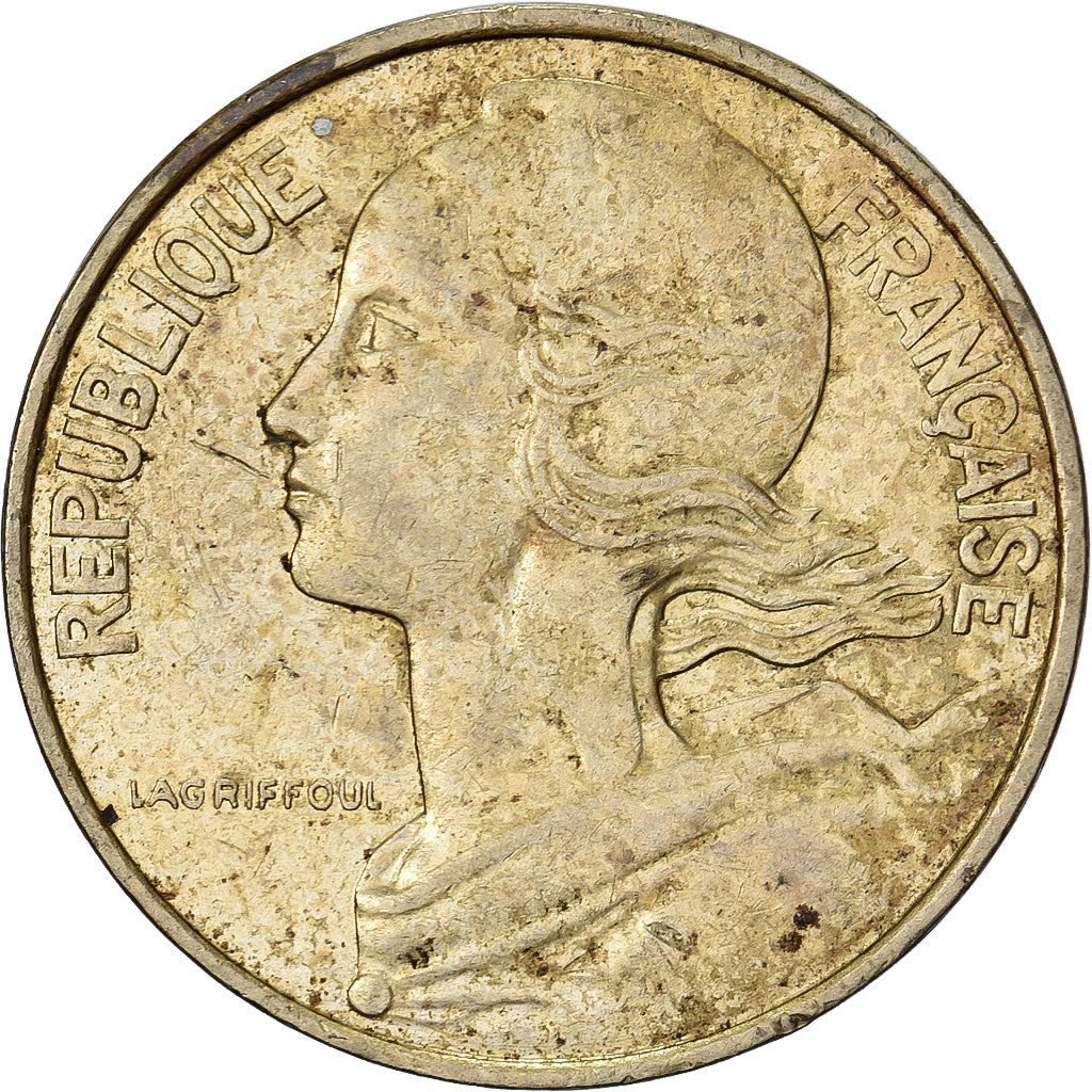 Francia, 10 Centimes, Marianne, 1986, Paris, Aluminio - bronce, BC+