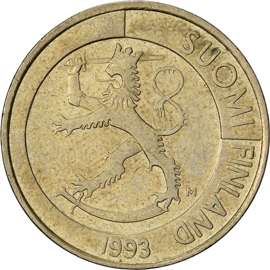 Finland, Markka, 1993, Aluminum-Bronze, EF(40-45), KM:76