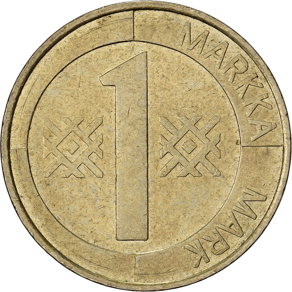 Finland, Markka, 1993, Aluminum-Bronze, EF(40-45), KM:76