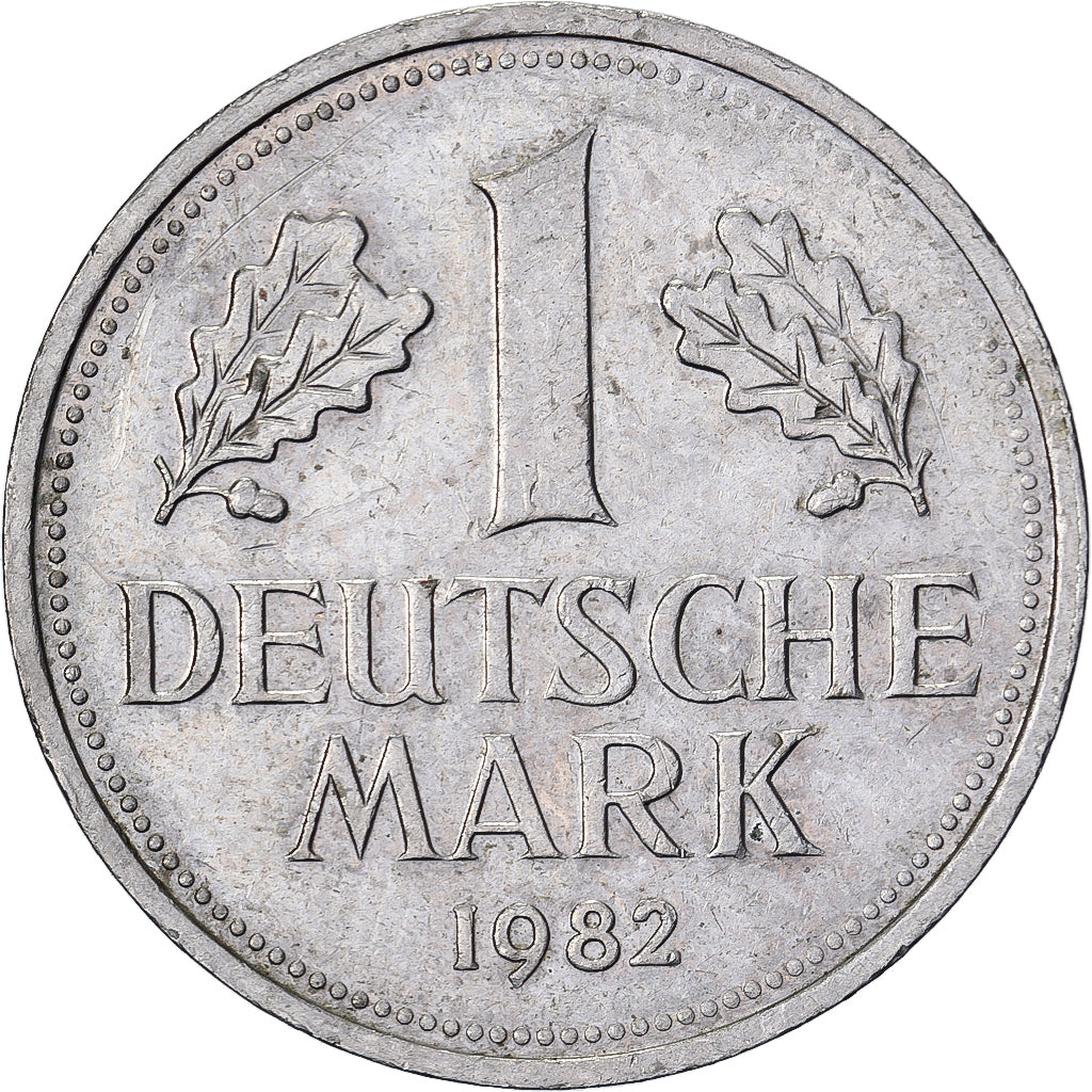 Niemcy - RFN, Mark, 1982, Karlsruhe, Miedź-Nikiel, EF(40-45), KM:110