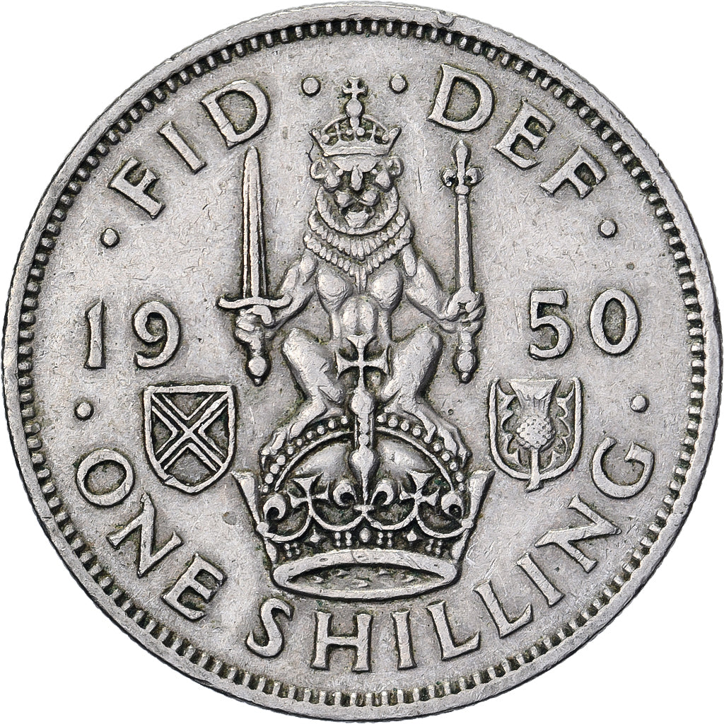 Gran Bretaña, George VI, Shilling, 1950, Cobre - níquel, BC+, KM:877