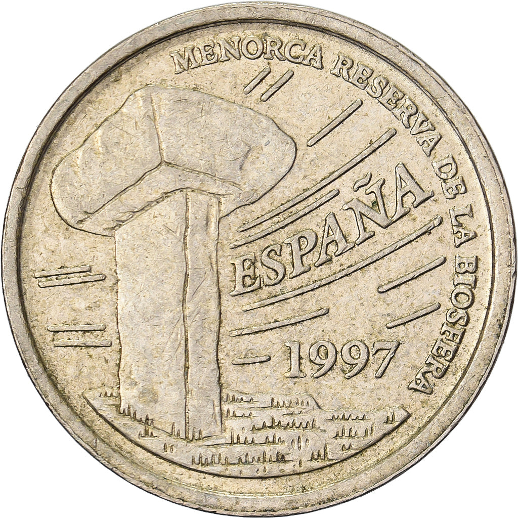 Hiszpania, Juan Carlos I, 5 Pesetas, 1997, Madrid, Aluminium-Brąz, AU(50-53)