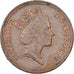 Wielka Brytania, Elizabeth II, Penny, 1988, Brązowy, EF(40-45), KM:935
