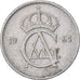 Suède, Gustaf VI, 10 Öre, 1965, Cupro-nickel, TTB+, KM:835