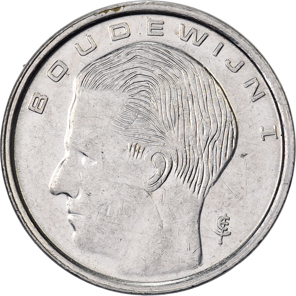 Belgium, Franc, 1989, Nickel Plated Iron, AU(50-53), KM:171