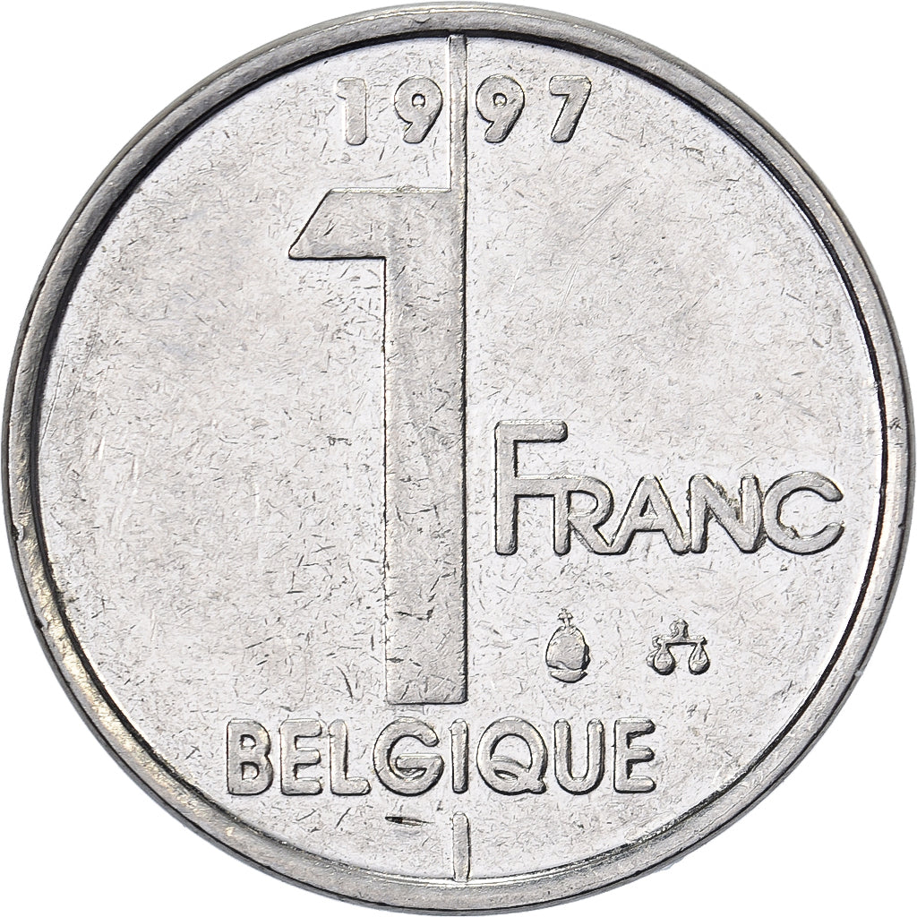 Belgium, Albert II, Franc, 1997, Nickel Plated Iron, EF(40-45), KM:188