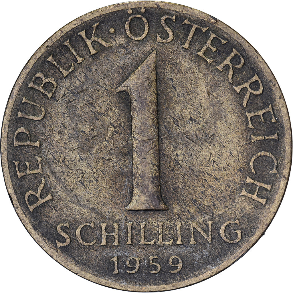 Austria, Schilling, 1959, Aluminio - bronce, BC+, KM:2886