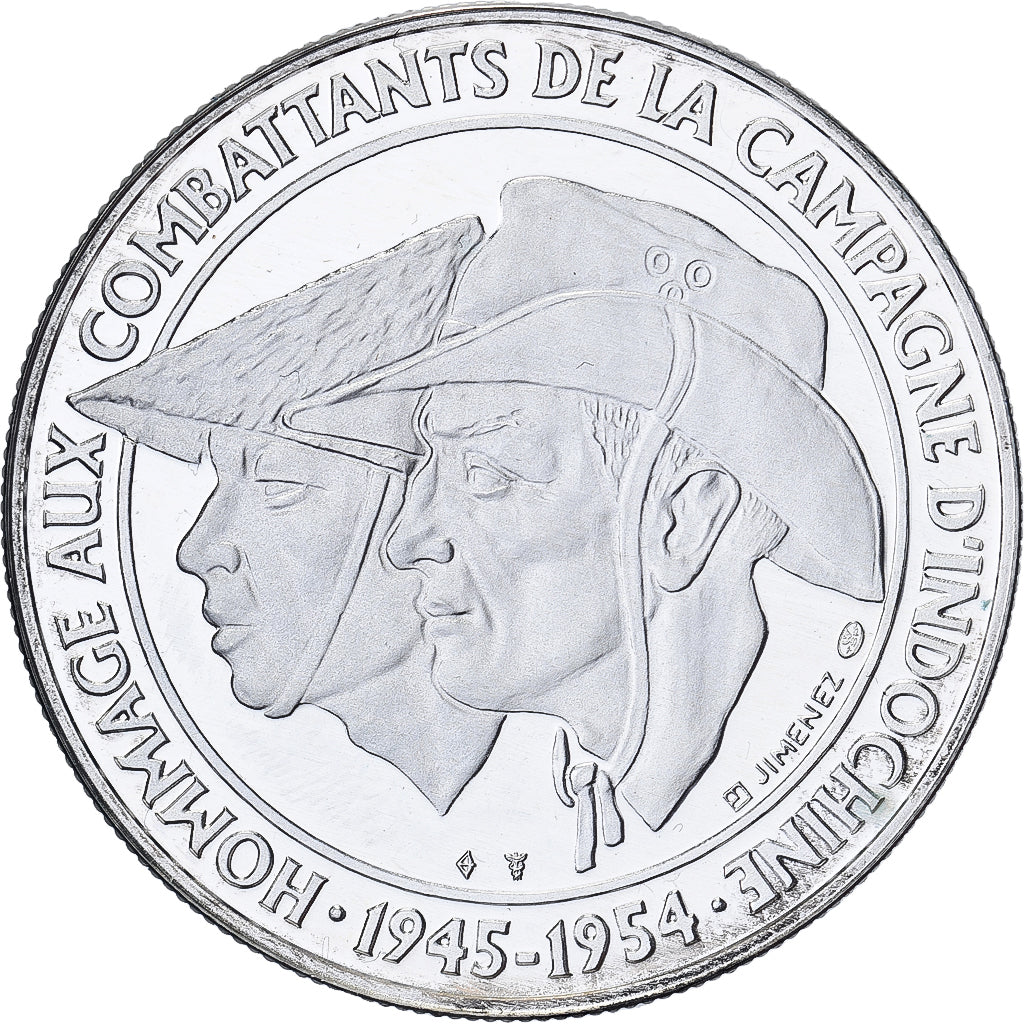 France, Medal, Guerre d'Indochine, Hommage aux combattants, Silver, MS(65-70)
