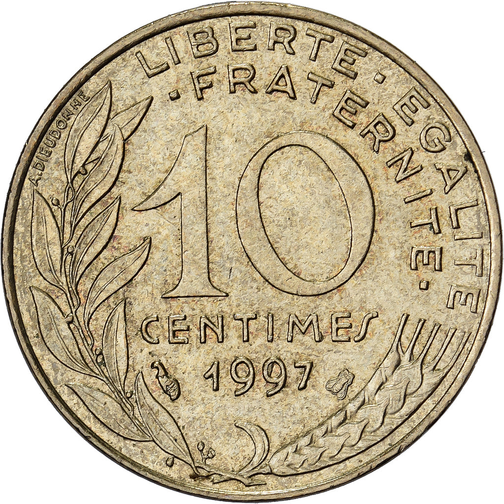 France, 10 Centimes, Marianne, 1997, Paris, Bronze-Aluminium, TTB+, Gadoury:293