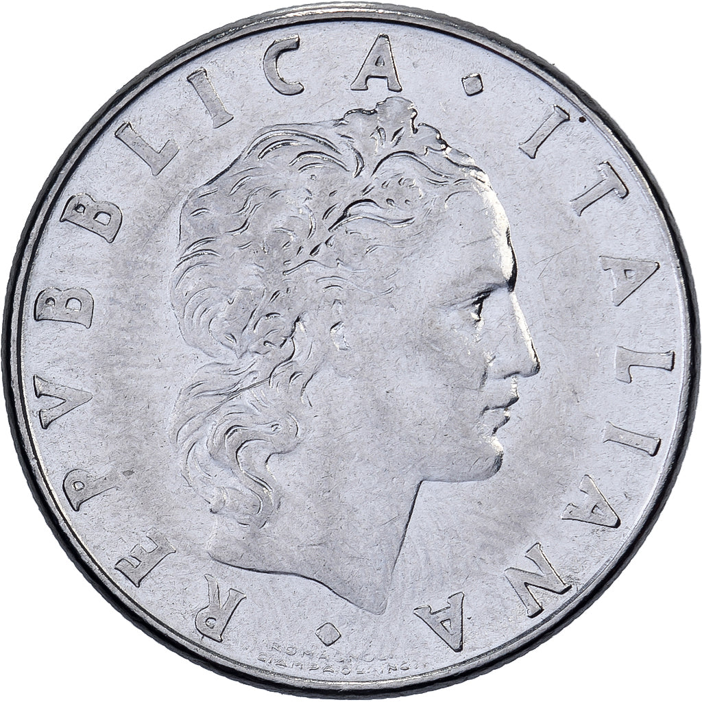 Italia, 50 Lire, 1978, Rome, Acero inoxidable, BC+, KM:95.1