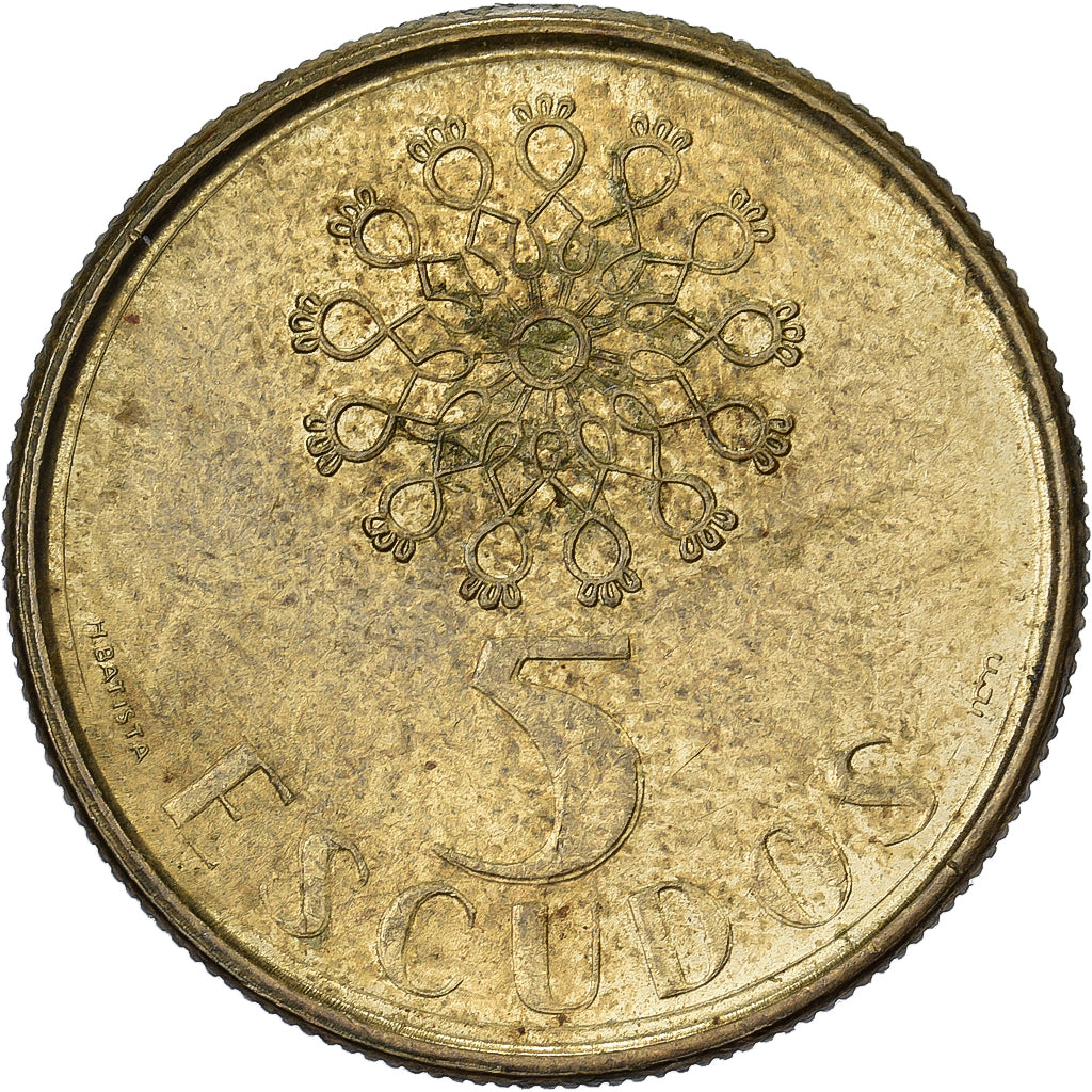 Portugal, 5 Escudos, 1991, Nickel-Cuivre, TTB+, KM:632
