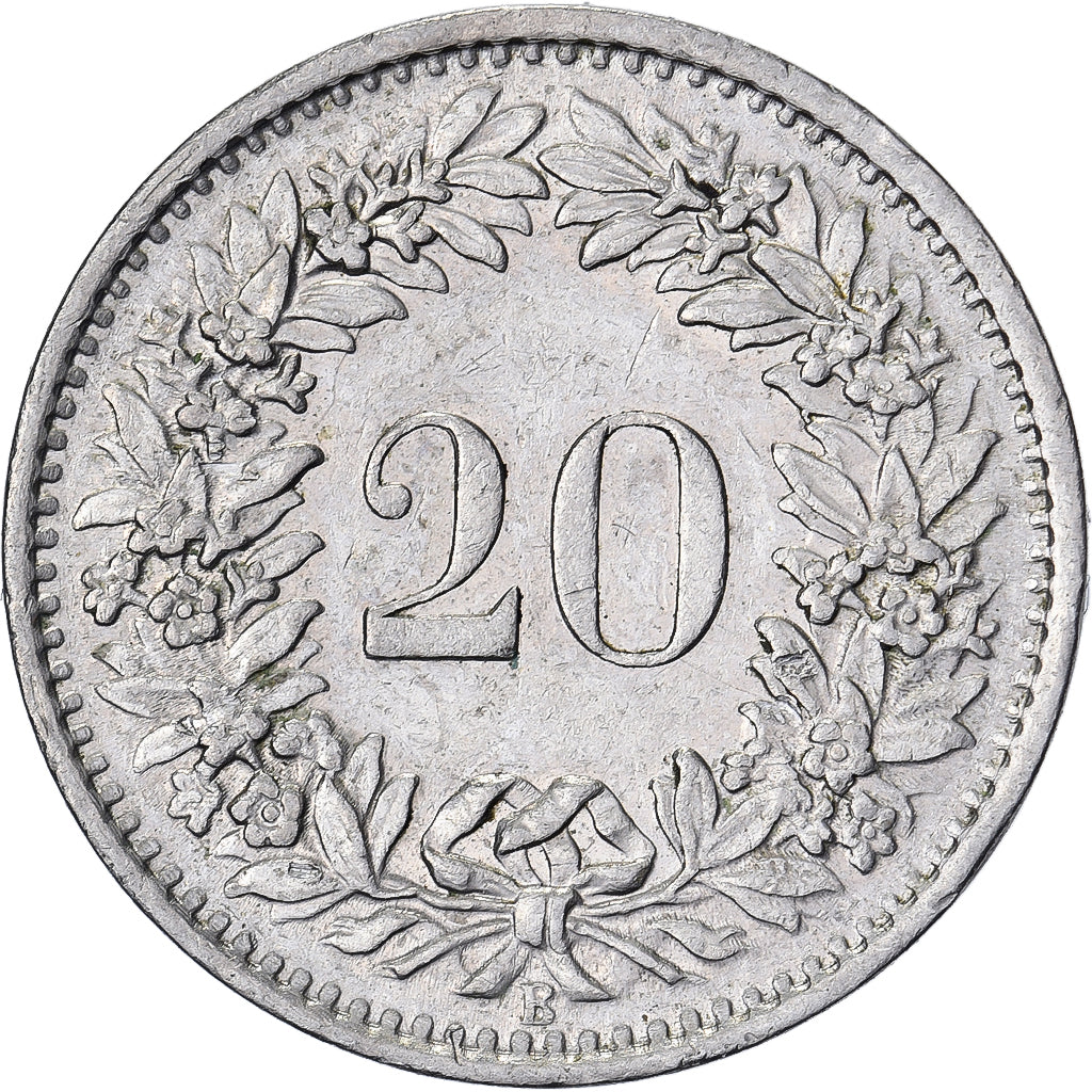 Suisse, 20 Rappen, 1966, Bern, Cupro-nickel, TTB, KM:29a