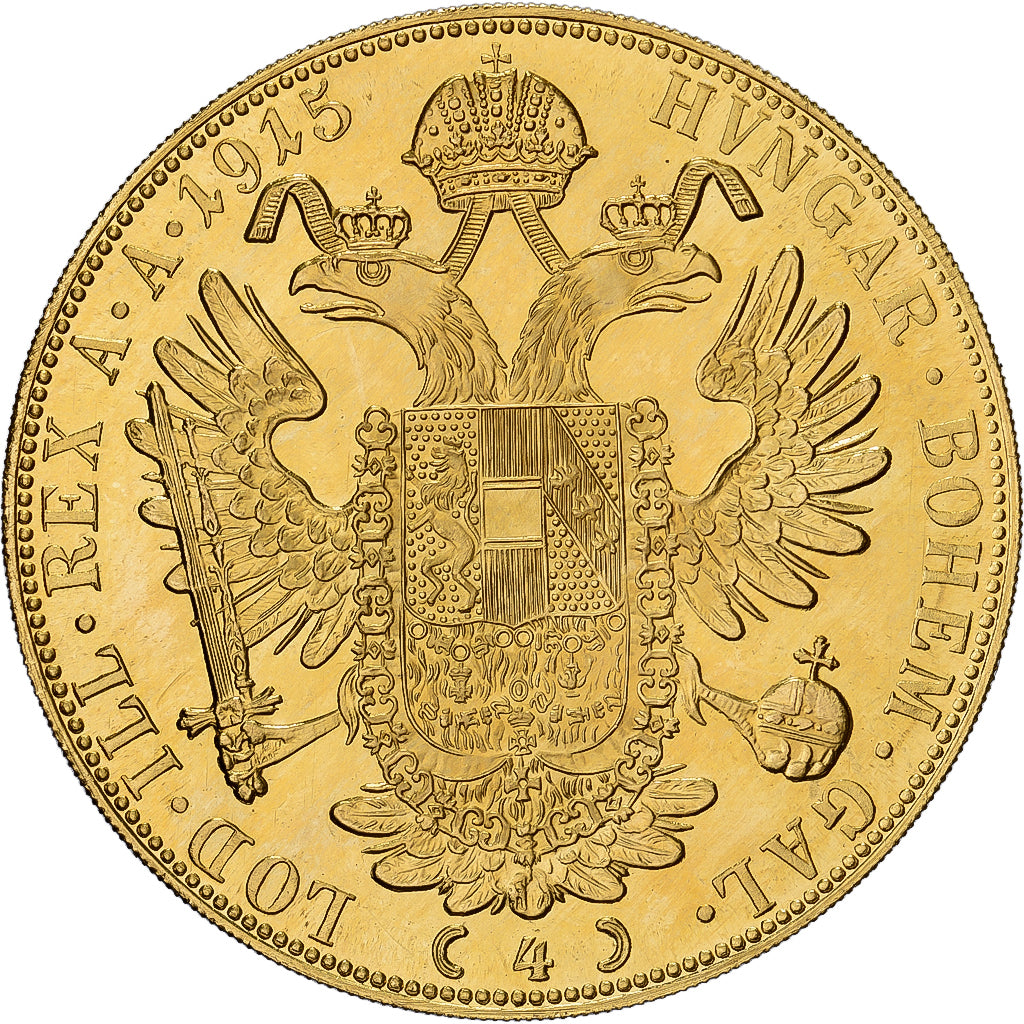 Autriche, Franz Joseph I, 4 Ducat, 1915, Vienne, Or, SUP+, KM:2276