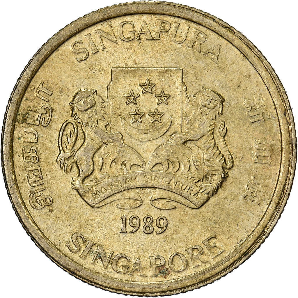 Singapore, 5 Cents, 1989, Aluminum-Bronze, AU(55-58), KM:50