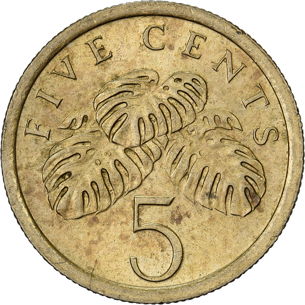 Singapore, 5 Cents, 1989, Aluminum-Bronze, AU(55-58), KM:50