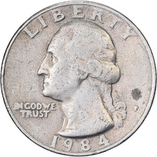 United States, Quarter, Washington Quarter, 1984, U.S. Mint, Copper-Nickel Clad
