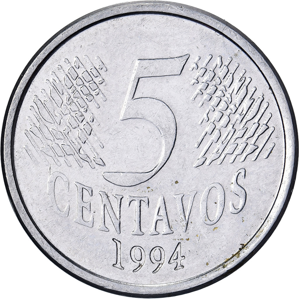 Brasilien, 5 Centavos, 1994, Stainless Steel, SS, KM:632