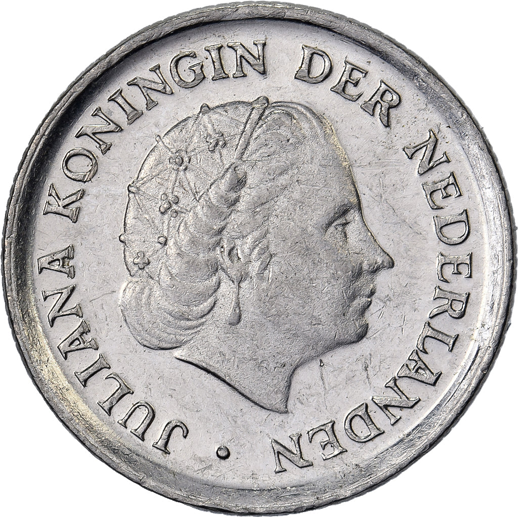 Países Bajos, Juliana, 10 Cents, 1980, Níquel, MBC+, KM:182