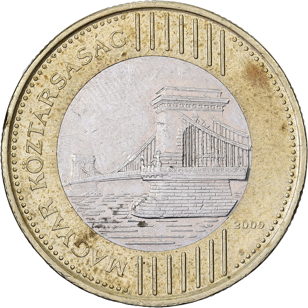 Hongrie, 200 Forint, 2009, Budapest, Bimétallique, TTB, KM:826