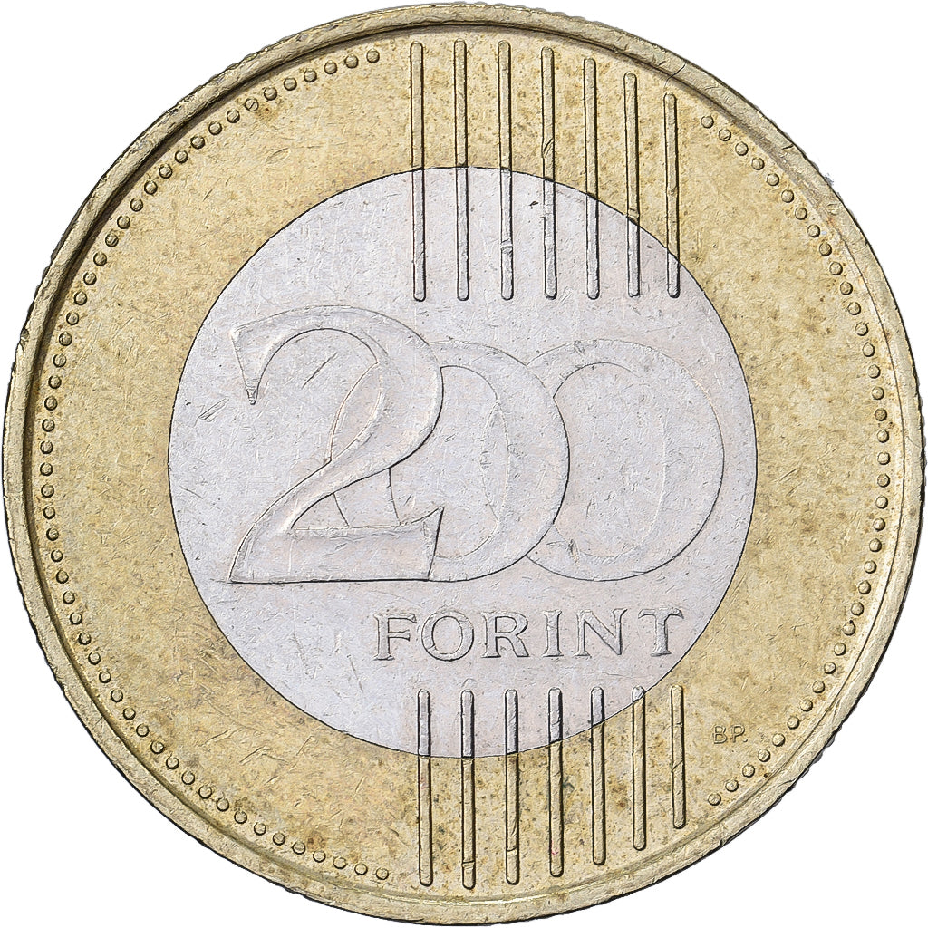 Hongrie, 200 Forint, 2009, Budapest, Bimétallique, TTB, KM:826