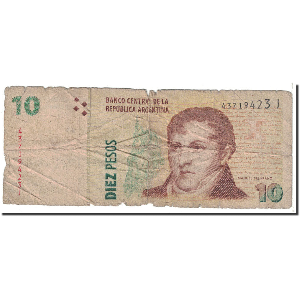 Banknote, Argentina, 10 Pesos, 1973-1976, KM:348, VG(8-10)