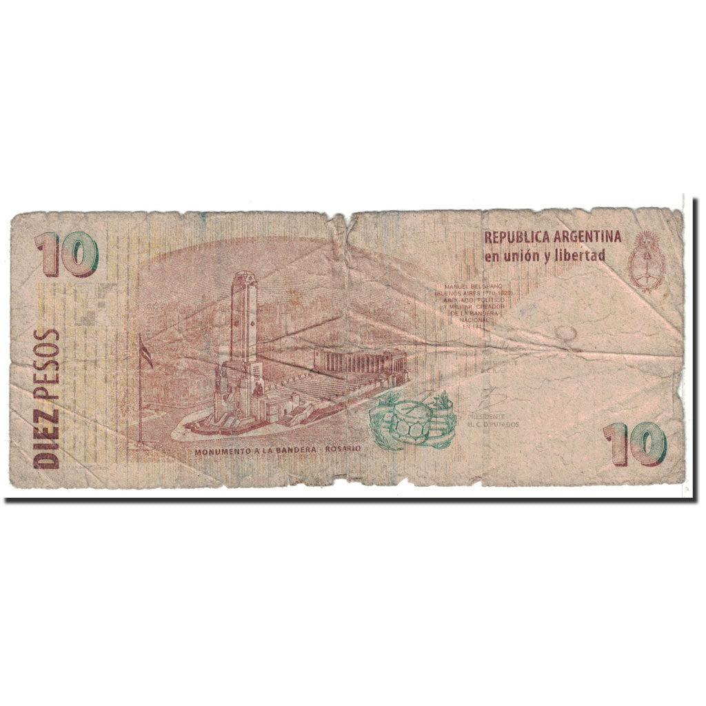 Banknote, Argentina, 10 Pesos, 1973-1976, KM:348, VG(8-10)