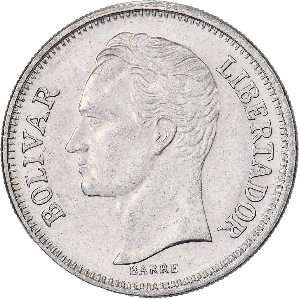 Venezuela, Bolivar, 1989, Werdohl, Aço Revestido a Níquel, AU(50-53), KM:52a.1