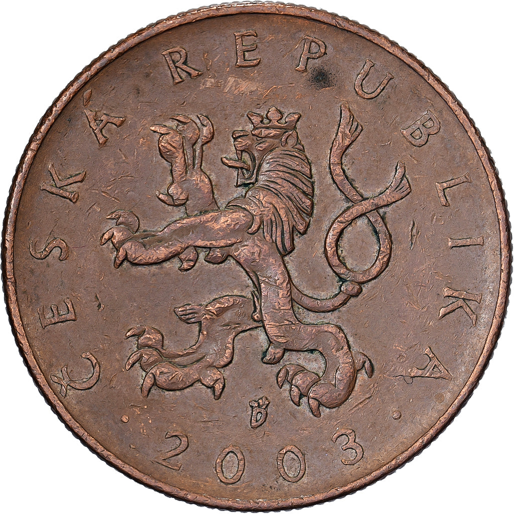 Repubblica Ceca, 10 Korun, 2003, Acciaio placcato rame, BB, KM:4