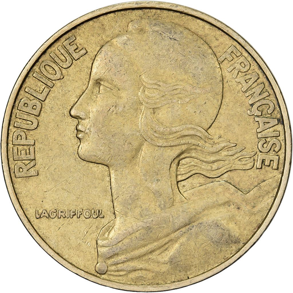 Francja, 20 Centimes, Marianne, 1984, Paris, Aluminium-Brąz, EF(40-45)