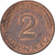 Federal Republic of Germany, 2 Pfennig, 1981, Hambourg, Copper Plated Steel