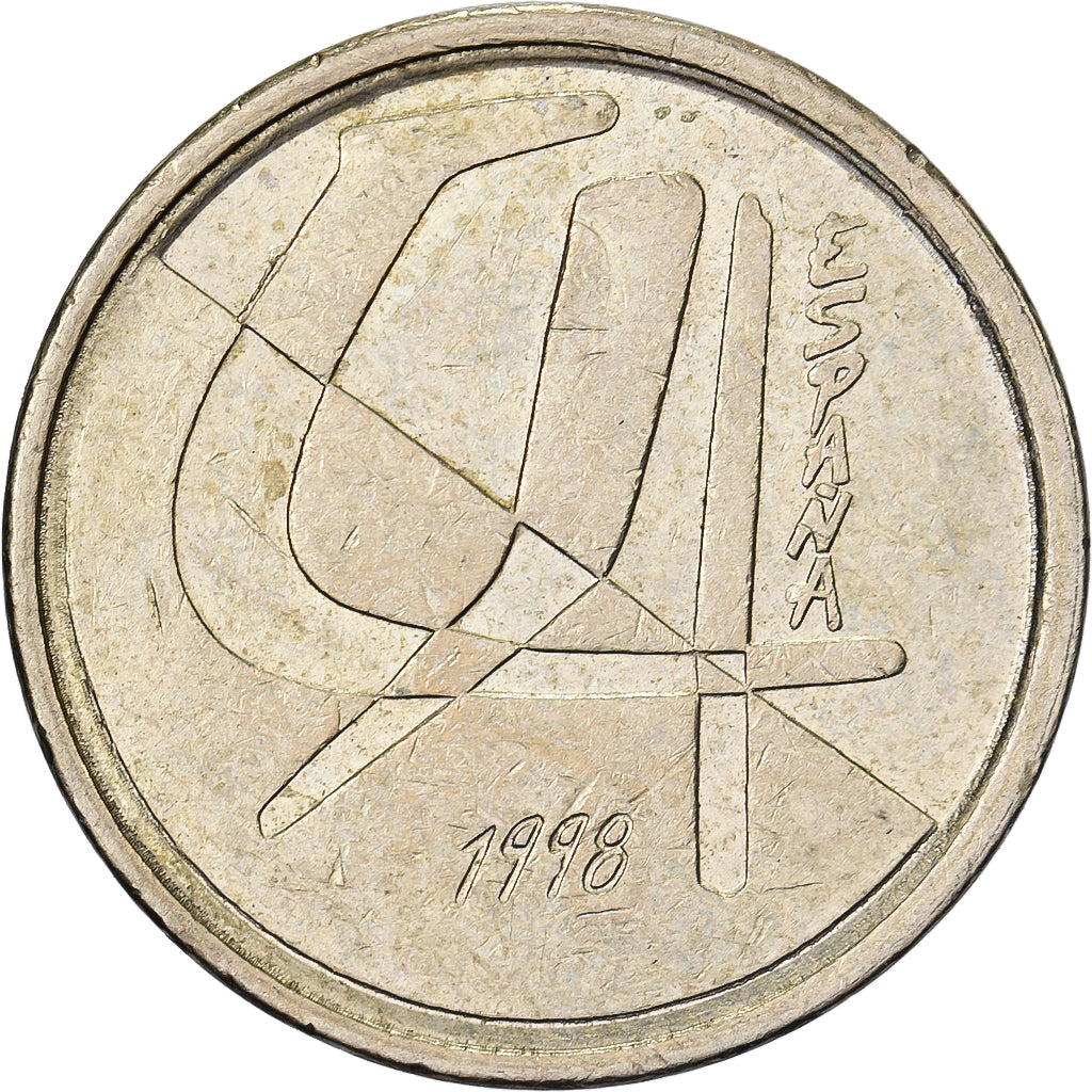 Spagna, Juan Carlos I, 5 Pesetas, 1998, Madrid, Alluminio-bronzo, BB, KM:833