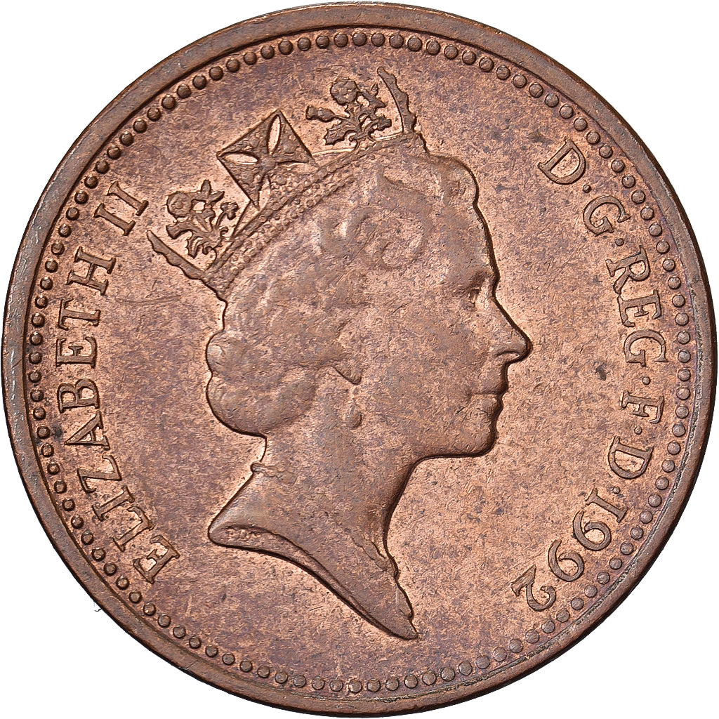 Grande-Bretagne, Élisabeth II, Penny, 1992, Cuivre plaqué acier, TTB, KM:935a