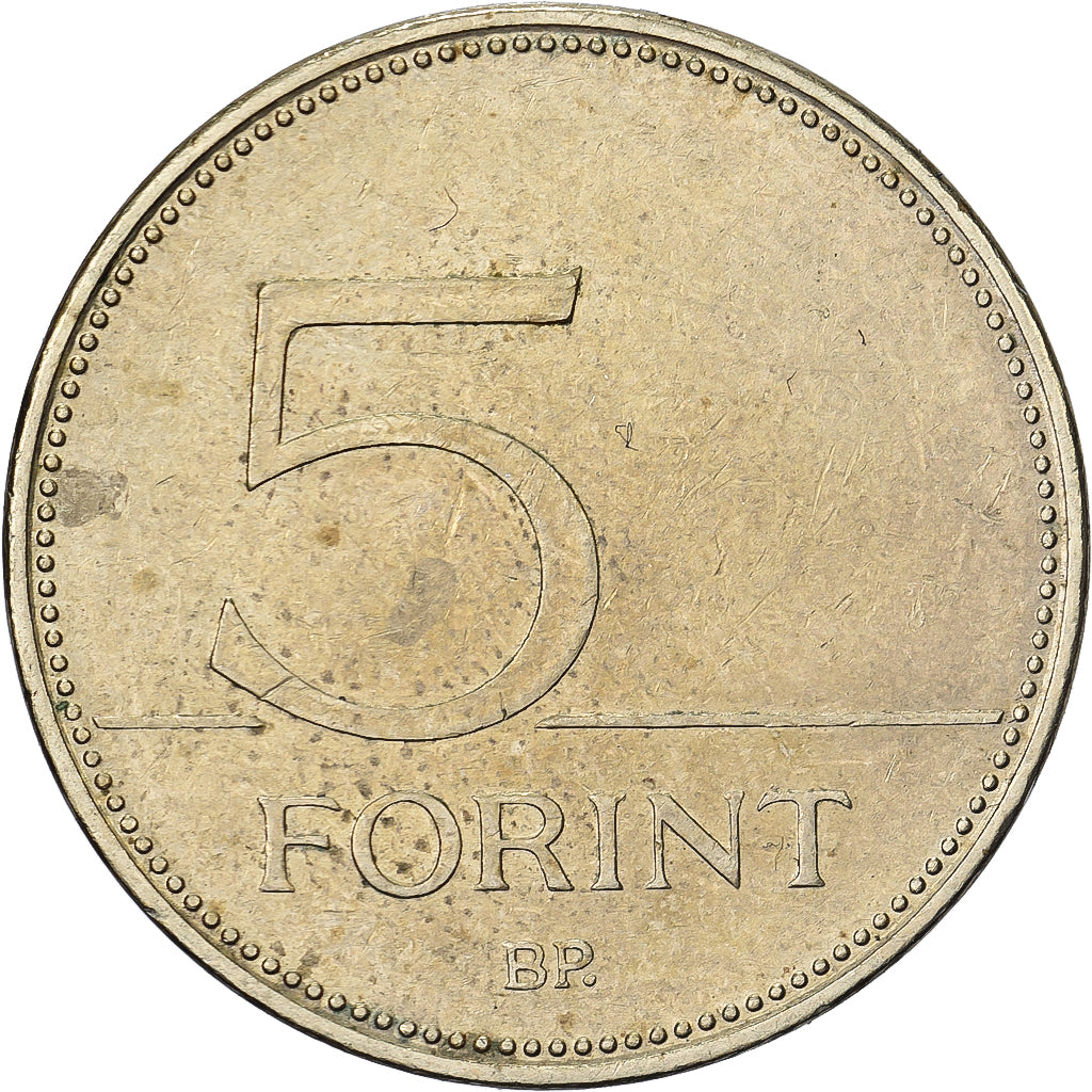 Ungarn, 5 Forint, 2007, Budapest, Nickel-brass, S+, KM:694