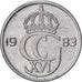Suède, Carl XVI Gustaf, 25 Öre, 1983, Cupro-nickel, TTB+, KM:851
