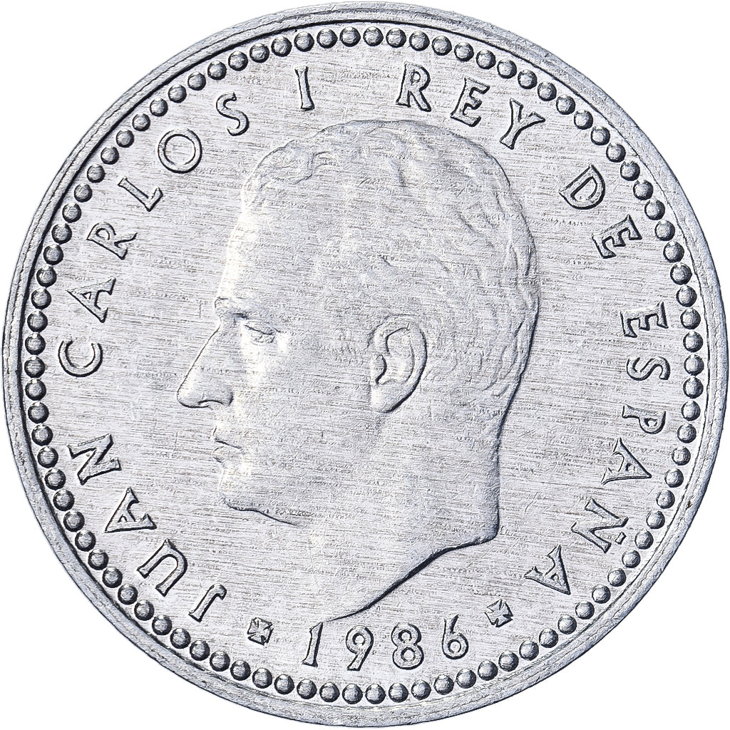 Spanje, Juan Carlos I, Peseta, 1986, Aluminium, ZF, KM:821