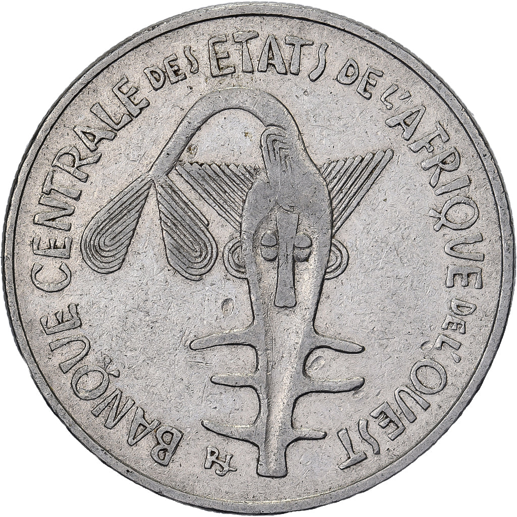 Estados del África Occidental, 100 Francs, 1975, Níquel, BC+