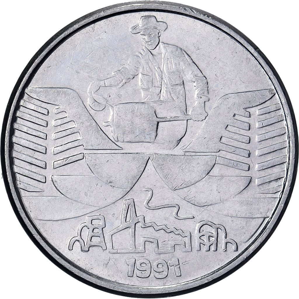 Brasilien, 10 Cruzeiros, 1991, Stainless Steel, SS, KM:619.1