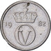 Norvegia, Olav V, 10 Öre, 1982, Rame-nichel, BB, KM:416