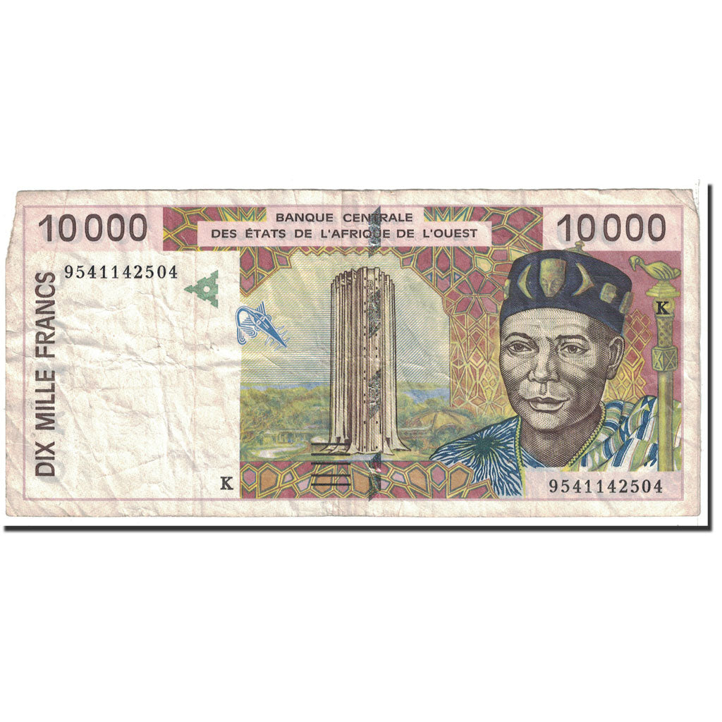 Geldschein, West African States, 10,000 Francs, 1995, KM:714Kf, S