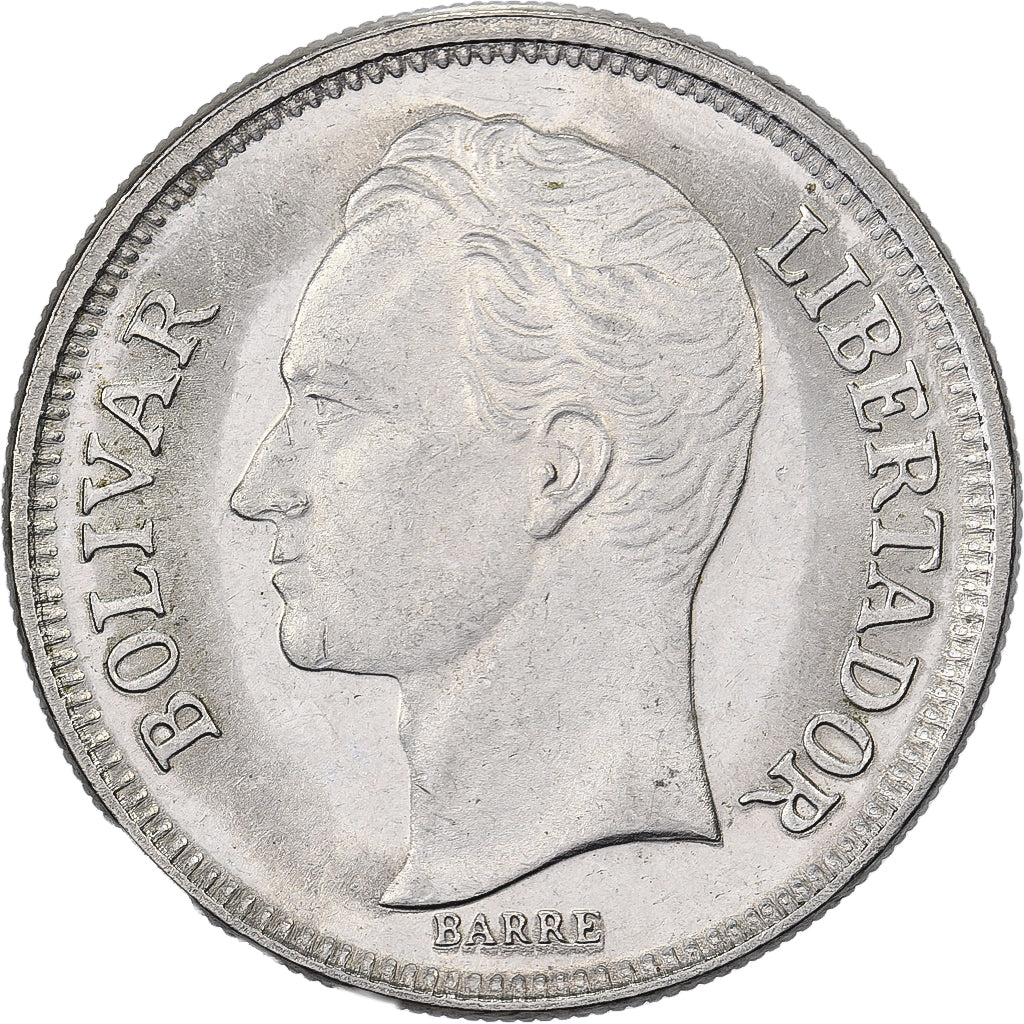 Venezuela, Bolivar, 1989, Nikiel powlekany stalą, AU(55-58), KM:52a.2