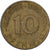 Federal Republic of Germany, 10 Pfennig, 1978, Karlsruhe, Brass Clad Steel