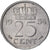 Países Bajos, Juliana, 25 Cents, 1954, Níquel, EBC, KM:183