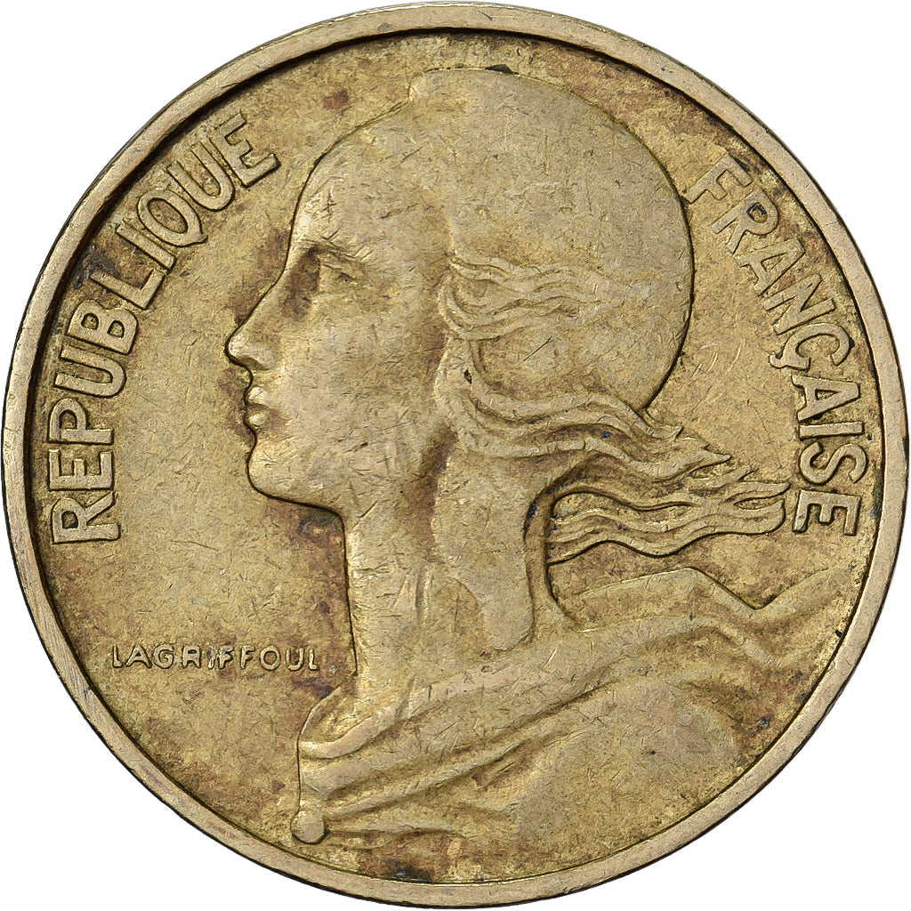 Francia, 10 Centimes, Marianne, 1969, Paris, Aluminio - bronce, MBC, Le